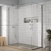 Cabine De Douche|Kassandra Paroi de douche accès en angle 2 verres fixes + 2 portes coulissantes YOKO 80 x 70 cm