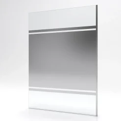 Paroi De Douche|Aurlane Paroi de Douche avec Bande Miroir 140x200cm - Verre 8mm - Profilé Chrome - FREEDOM 2 MIRROR