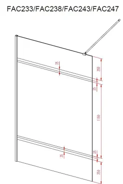 Paroi De Douche|Aurlane Paroi de Douche avec Bande Miroir 140x200cm - Verre 8mm - Profilé Chrome - FREEDOM 2 MIRROR