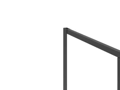 Vente-unique Paroi de douche avec porte pivotante noir mat style industriel - 120 x 80 x 195 cm - TORONI