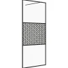 Paroi De Douche|Vidaxl Paroi de douche avec verre ESG transparent 100x195 cm Noir