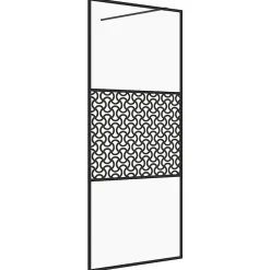 Paroi De Douche|Vidaxl Paroi de douche avec verre ESG transparent 100x195 cm Noir