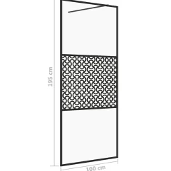 Paroi De Douche|Vidaxl Paroi de douche avec verre ESG transparent 100x195 cm Noir