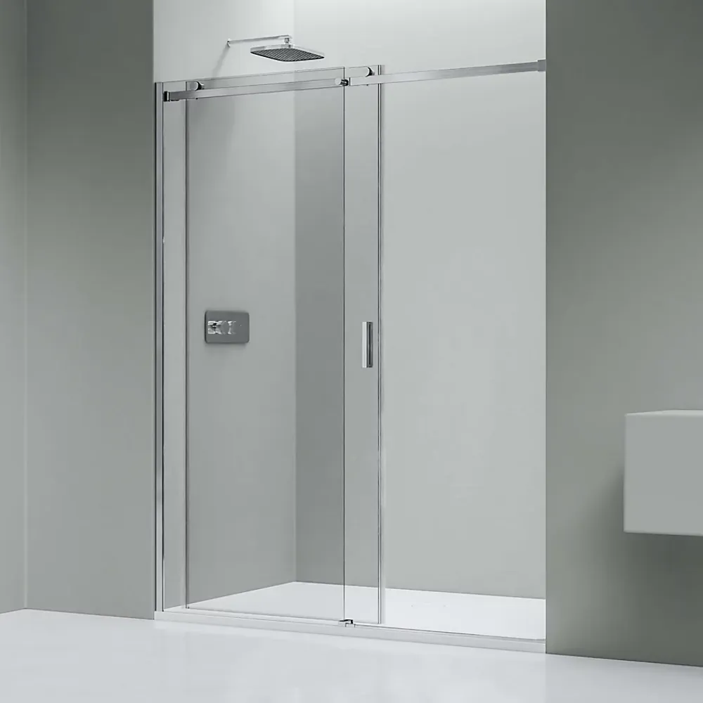 Bernstein Paroi de douche 120cmx195cm(LxH) profil chrome en verre ESG 6mm, Cabine de douche porte coulissante - NT806