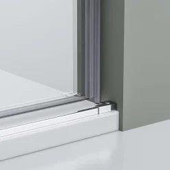 Bernstein Paroi de douche 120cmx195cm(LxH) profil chrome en verre ESG 6mm, Cabine de douche porte coulissante - NT806