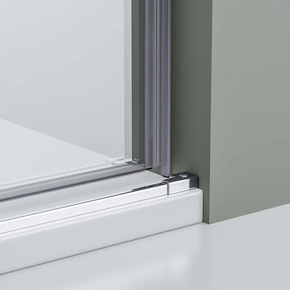 Bernstein Paroi de douche 120cmx195cm(LxH) profil chrome en verre ESG 6mm, Cabine de douche porte coulissante - NT806