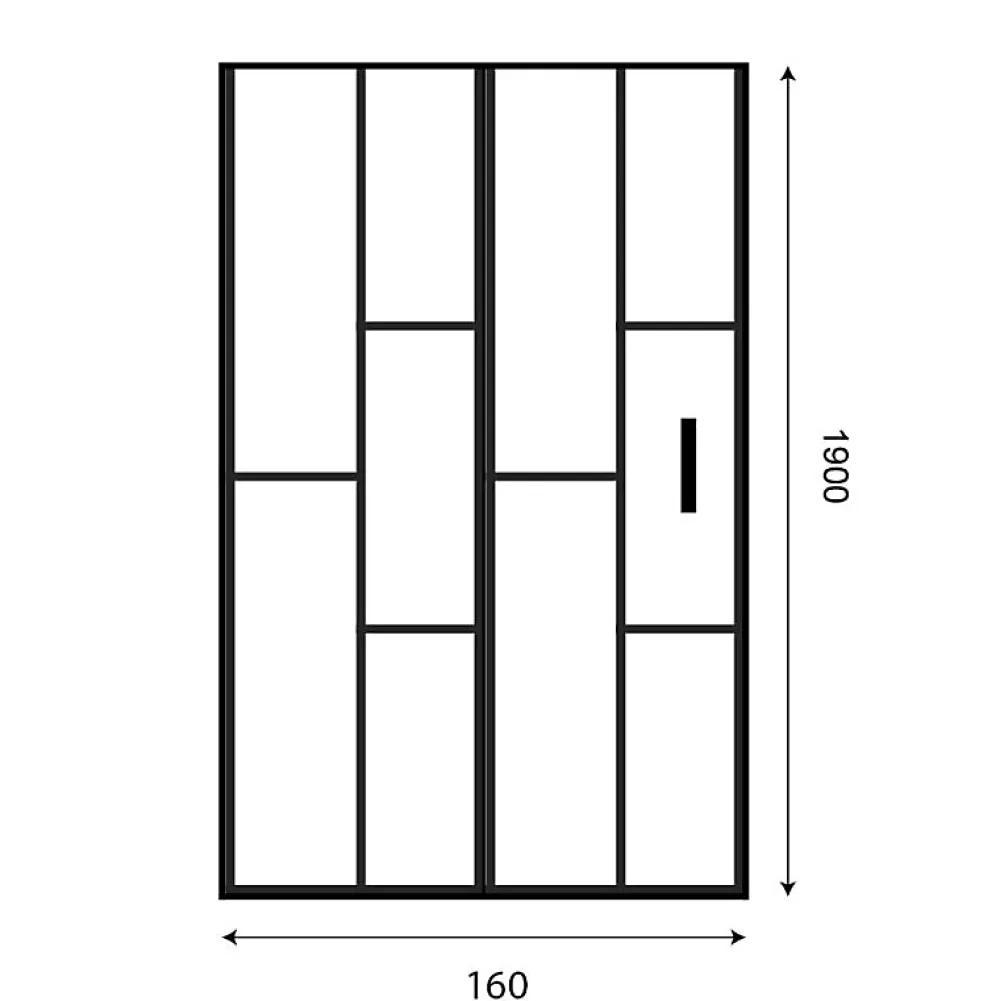Cuisibane Paroi de douche coulissante verrière ATELIA 160 cm