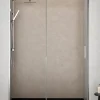 Baño Total Paroi de douche coulissante 1 porte 1 fixe 1 porte 100 cm (Adaptable 95-99cm) Verre 6 mm clair anti-calcaire Profil Chrome