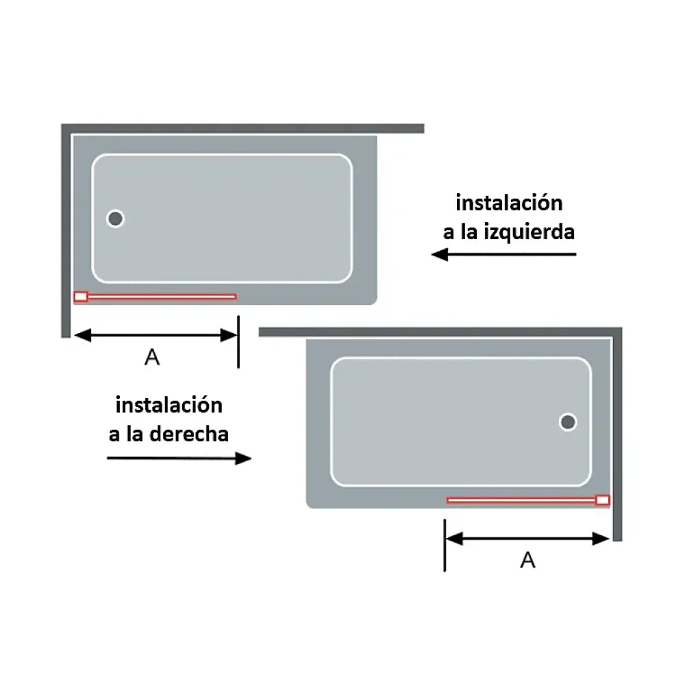 Kassandra Paroi de douche coulissante DELTA - Argent brillant - Sérigraphié - 130-132.6 cm - Fermeture amortie - Réversible - Anticalcaire