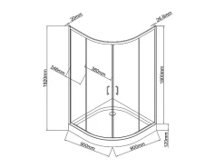 Receveur De Douche|Vente-unique Paroi de douche d'angle avec receveur - Noir - L90 x l90 x H192 cm - SIDOA