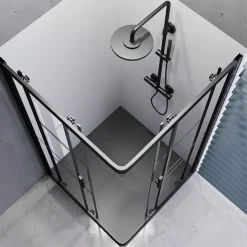Cuisibane Paroi de douche d'angle effet verrière ATELIA 100 cm x 100 cm