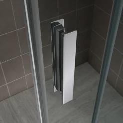 Paroi De Douche|Saniverre Paroi de douche d'angle NAPOLI H.200 cm porte coulissante verre 8 mm transparent 90 x 160 cm (porte 160) -