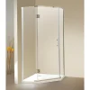 Vente-unique Paroi de douche d'angle porte battante - receveur inclus - ARDIA - 90x185 cm