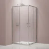 Bernstein Paroi de douche d'angle,porte coulissante, en verre véritable NANO EX506 90x120x195cm - sans receveur
