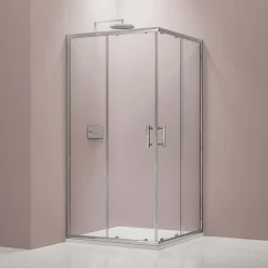 Bernstein Paroi de douche d'angle,porte coulissante, en verre véritable NANO EX506 90x120x195cm - sans receveur