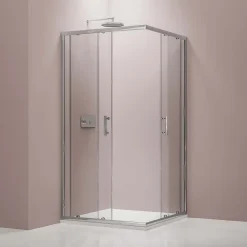 Bernstein Paroi de douche d'angle,porte coulissante, en verre véritable NANO EX506 90x120x195cm - sans receveur