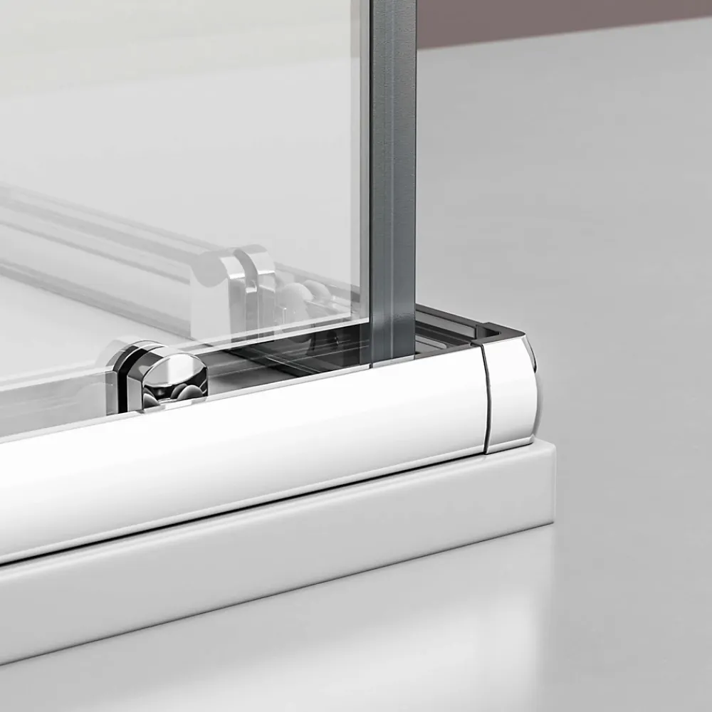 Bernstein Paroi de douche d'angle,porte coulissante, en verre véritable NANO EX506 90x120x195cm - sans receveur