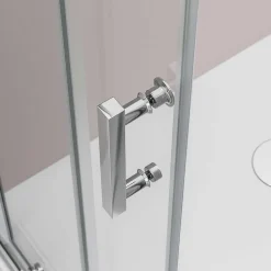 Bernstein Paroi de douche d'angle,porte coulissante, en verre véritable NANO EX506 90x120x195cm - sans receveur