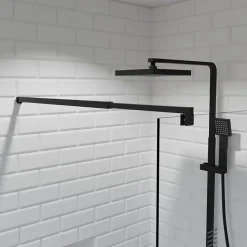 Paroi De Douche|Cuisibane Paroi de douche fixe 110 cm x 200 cm motif MANHATTAN - Verre 8 mm