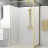 Galedo Paroi de douche fixe 80 x 200 cm, doré brossé, Factory