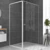 Galedo Paroi de douche fixe blanc Spot transparente 80cm