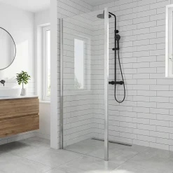 Cooke & Lewis Paroi de douche fixe Zilia transparente 90 cm