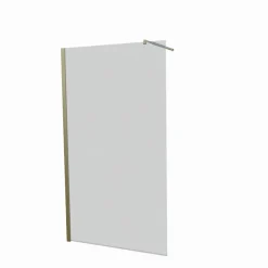 Paroi De Douche|Cuisibane Paroi de douche fixe dorée 110 cm x 200 cm GOLDY - Verre 8 mm