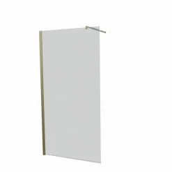 Paroi De Douche|Cuisibane Paroi de douche fixe dorée 100 cm x 200 cm GOLDY - Verre 8 mm