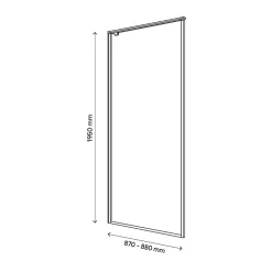 Paroi De Douche|GoodHome Paroi de douche fixe Ezili transparente profilé noir 90 cm