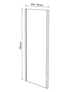 Paroi De Douche|GoodHome Paroi de douche fixe Naya transparente 90 cm