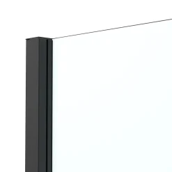 Paroi De Douche|GoodHome Paroi de douche fixe l.90 x H.195 cm, verre transparent, profilés alu noir, Ledava