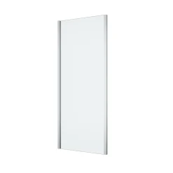 Paroi De Douche|GoodHome Paroi de douche fixe l.80 x H.195 cm, verre transparent, profilés alu chrome, Ledava