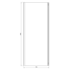 Paroi De Douche|GoodHome Paroi de douche fixe l.80 x H.195 cm, verre transparent, profilés alu chrome, Ledava