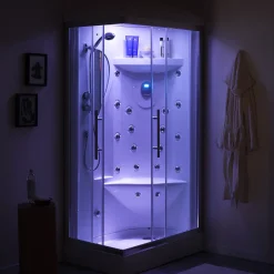 Cabine De Douche|Kiamami Valentina Paroi De Douche Hydromassante Multifonction 70X90 Dx - Iride