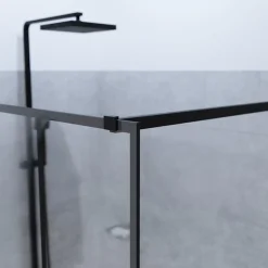 Paroi De Douche|Cuisibane Paroi de douche industrielle noire ATELIA 120 cm