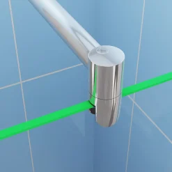 Paroi De Douche| Paroi de douche italienne 120x200 cm + verre 8mm anticalcaire + barre extensible 70-120 cm + étagère de Douche alu 120 cm