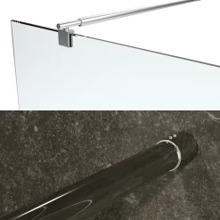 Saniverre Paroi de douche Italienne ROMA H.200 x 120 cm verre 10 mm centre-opaque -