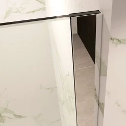 Saniverre Paroi de douche Italienne ROMA H.200 x 120 cm verre 10 mm centre-opaque -