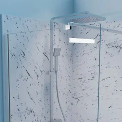 Cuisibane Paroi de douche italienne 100+40 x 200cm CALYPSO verre 8 mm avec volet pivotant