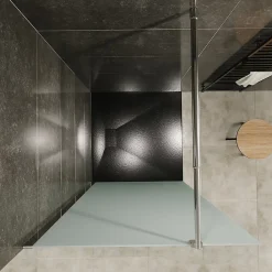 Saniverre Paroi de douche Italienne ROMA H.200 x 130 cm verre 10 mm opaque -