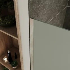 Saniverre Paroi de douche Italienne ROMA H.200 x 140 cm verre 10 mm opaque -