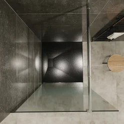 Paroi De Douche|Saniverre Paroi de douche Italienne ROMA H.200 x 140 cm verre 10 mm centre-opaque -