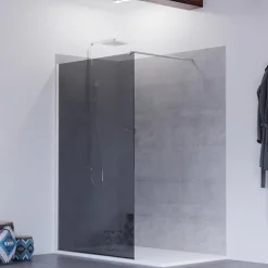 Paroi De Douche|Cuisibane Paroi de douche miroir effet fumé 100 cm PSYCHE - Verre 8 mm securit