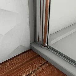 Paroi De Douche|AICA Sanitaire Paroi de Douche Pivotante - 6 mm Verre Anticalcaire - 66 x197 cm - installer réversible - alu Chrome