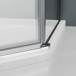 Porte De Douche|Bernstein Paroi de douche sans cadre pentagonale en verre véritable NANO EX415 - 90x90x195cm