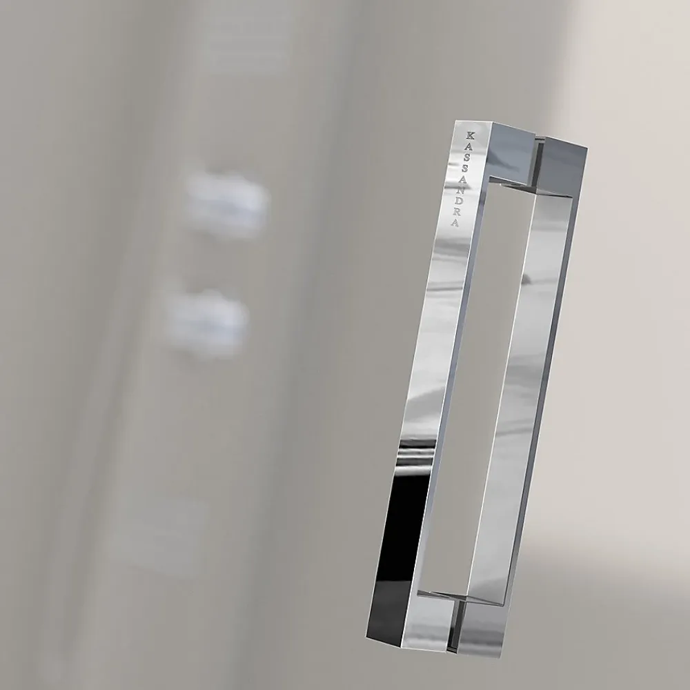 Cabine De Douche|Kassandra Paroi de douche semi-circulaire 2 verres fixes + 2 portes coulissantes S400 80x80 cm rayon 55cm