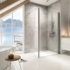 Paroi De Douche| Paroi de douche verre transparent anticalcaire avec volet pivotant 120 + 35 cm, Schulte MasterClass