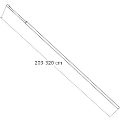 Paroi de douche verre trempé sérigraphié Brume en 8 mm verre - 90 x 200 cm - Profilés chrome avec barre de fixation 90cm