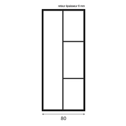 Porte De Douche|Cuisibane Paroi de douche verrière d'angle pivotante ATELIA double battant 120 cm x 80 cm