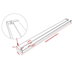 Paroi De Douche| Paroi de douche 120x200 cm - 8mm verre trempé bande dépoli + barre extensible 73-120 cm + Étagère de Douch 120 cm